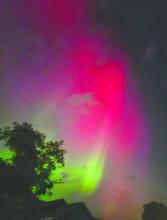 The northern lights were clearly visible on Thursday, October 10, 2024. Photo by Elisha Evans-Raber