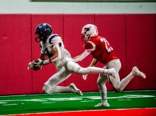 Jayce DeGeorgia scores a touchdown for the Panthers on Friday, October 18th.
