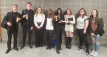 Debate season has started for the Panthers with many students having strong showings at their November 2024 competitions. From left: Garret Hanson, Ben Phillips, Addison Wubbena, Aneesa Yussuf, Hrishika Vimalkumar, KodaJaydence Jorgensen, Julyan Lara, and Naomi Handsaker. Submitted photo