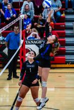 Jillyan Vande Vegte was a threat in the front/middle for EPJ against the Tanagers on October 29th.