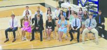The Huskies inducted a large class of talented students into National Honor Society on Nov. 14, 2024. Front row from left:  Grayson Girard, Skyler Stein,  Austin Clercx, Molly Geary, Makinley Hammitt, Carter Heckathorn, and Keaton Hinds. Middle row from left: Paige Jacobs, Mason Marx, Lauren McDermott, Chloe Niles, Kylee Pierce, Regan Rasmussen, and Connor Sayler. Back row from left: Nathan Sayler, Luke Schmitz, Kayla Sharkey, Jace Shatswell, Anthony Tatro, and Delaney Thorson. Not Pictured: Cera Schmitz. 	