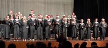 Panther seniors, in choir, upheld the annual tradition of performing sign language during the singing of“Still Nacth” at the DV holiday concert. Photos by Kelly Riibe • times2reporter@gmail.com