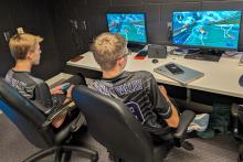 Panther juniors Owen Norby and Nate Rathgeber faced opponents in Mario Kart on Monday, December 16, 2024.