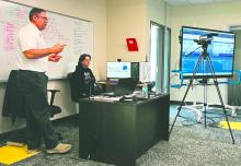 Michael Oberg is seen here talking at the Esports Development Clinic in Aberdeen. Oberg is Dakota Valley’s IT/Director and also the Head Esports Coach. Submitted photo