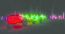 The Adams Homestead and Nature Preserve was lit up for the holidays on certain Fridays, Saturdays and Sundays, in December, for their annual Homestead Holidays event. Submitted photo