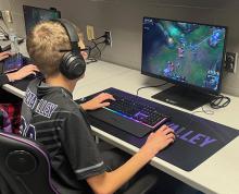 Nathan Rathgeber is shown here playing League of Legends during week 3 of esports competition in December. Submitted photo