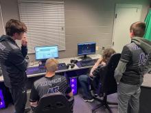 Panther esports athletes make selections for their match in League of Legends on January 30, 2025. Ethan Kimsey, Michael Todd, Hunter Wood and Landon Greene can all be seen in this picture. Submitted photo