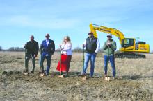 Members of PBR Capital Group LLC posed together for a picture during the groundbreaking for Union Crossing on March 10, 2025. Photo by Kelly Riibe • times2reporter@gmail.com