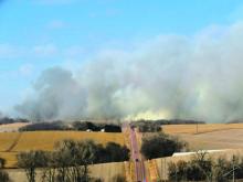 Billows of smoke from a large grass fire in Union County. The fire was reported around 2:12 p.m. on Feb. 28, 2025. Submitted photo