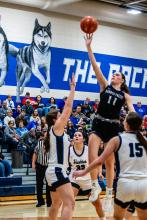 Panther senior Cameryn Sommervold showed off her vertical in the game versus EPJ.
