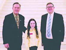 Bailey Link, of Dakota Dunes, is seen here with the Governor and Lt. Governor of South Dakota. Submitted photo