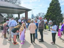 A nice crowd gathered to enjoy donuts, juice and an Easter egg hunt on April 13, 2025 at St. Peter’s in Jefferson. Photos by Kelly Riibe • times2reporter@gmail.com
