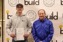 Elk Point-Jefferson’s Carter Magstadt signed on for employment at Lewis Electric on April 16, 2025. Submitted photo