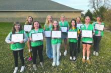 Girl Scout Troop 161 members, front row from left: Kella Heirigs, Ava Limoges, Penny Bottger, Kaylee Hertel , and Mya Fetterman. Back row from left: Leah Christensen, AnnaBelle Rise, Anna Sellers, Kelsey Finley, and Piper Attema.