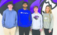 The Panthers had four seniors receive national merit honors for 2025. They were from left: Isaac Klemme, Prithvi Patthi, Brendan Lindsay and Abigail Burhoop. Submitted photo from DV High School