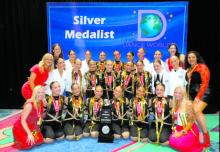 5678! Dance Studio took second place in the Senior Small Jazz division at the 2025 Dance Worlds Competition. Front row from left: Melissa Strong, Abigail Burhoop, Marissa Loe, Josie Hall, Sammie Pollema, Ava Merchant, Bridget Saltzman, and Haley Hutton. Middle row from left: Gabrielle Jansen, Bella Burhoop, Cadence Irwin, Lizzy Avery, Alex Nelson, Gracie Hamilton, Zahria DeBeer, Reese Regier, Adalie Major, and Jenna Winkler Homme. Back row from left: Madison Mahr, Thea Akre, Tina Daniels, Ashley Jelken, Sur