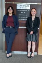 Two Dakota Valley high schoolers were in Sioux Falls, on June 23-25, 2025, for the United States Attorney’s Office Academy-Summer Law Camp. From left: Alexandria Murray, and Mia Riibe. Submitted photo