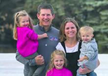 Dakota Valley’s new superintendent Garrett Schmidt is seen here in a photo with his wife and three children. Submitted photo
