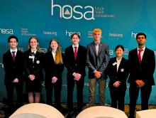 Dakota Valley students attended HOSA’s International Leadership Conference in Nashville, TN, on June 18-21, 2025. From left: Treston Pulley, Addy Wubbena, Lauren Messersmith, Landon Greene, Bennett Jensen, Tyra Yi, and Prithvi Patthi. Submitted photo