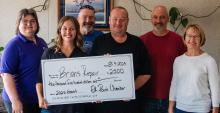 On Monday, August 4, Brian’s Repair received a $2,500 grant from the Elk Point Chamber to assist with painting and repairs to the building’s exterior. Those pictured, from left, are Jen Hovland, Dr. Kirstin Carlson, Gary Nebelsick, Brian Oedekoven, Matt Munch, and Marcia Knutson. Photo by Peterman Sports Photography • stevepeterman5@gmail.com