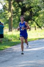 Mason Marx, an EPJ senior, was runner-up for the boys varsity 5K at Adams Homestead and Nature Preserve on September 2, 2025.