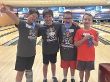 Those competing in doubles for the EPJ Special Olympics bowling contest, in Sioux Falls, on Sunday, October 12, 2025 did extremely well. Dashel Schonebaum and Lucas McMahan took 1st, as did the duo of Brayden Hansen and Nathan Rogers. From left: Dashel Schonebaum, Lucas McMahan, Brayden Hansen, and Nathan Rogers. Submitted photo