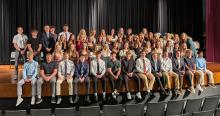The current members and the new inductees, of DV NHS, posed for a photo on October 20, 2025. Photo by Kelly Riibe • times2reporter@gmail.com