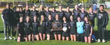 The Dakota Valley girls soccer team are the 2025 Class A runner-ups in South Dakota. Back row from left: Coach Jesse Castillo, Mallory Riibe, Ava Buck, Ava Beresford, Quinnlyn Bonstead, Katie Betsworth, Bella Stokes, Alli Martindale, Isabelle Carreau, Julia Bernard, Josie Mason, Eliana Corporon, Quinn Herbold, and Assistant Coach Cristobal Francisquez. Front row from left: Sophia Meyer, Millie Squier, Ava Squier, Alexis Stusse, Addison Wubbena, Ella Chamberlain, Tyra Yi, Isabella Mijangos, Emma Honner, and 