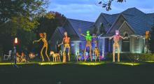Tumbleweed Trail, in the Sandy Mead area of North Sioux City, is a must-see area this Halloween with many spooky creatures on display. Dr. Reason Ford is known for having the best Halloween home in the area. Photo by Kelly Riibe • times2reporter@gmail.com