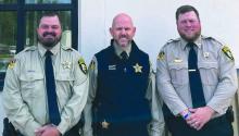Sheriff Jim Prouty stands with newly promoted Sergeants Jerry Renken and Evan Spindler at the Union County Sheriff’s Office. The two step into leadership roles focused on mentorship, training and community transparency. From left: Renken, Prouty and Spindler. Submitted photo