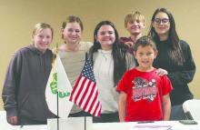 The new officers are: Keely Steinbrecher, president; Amelia Mannon, vice president; Tyson Freeman, secretary; Addilyn Barker, treasurer; Naomi Handshaker, photographer; and Jamarius McBride, chaplain. Submitted photo
