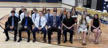 Elk Point-Jefferson High School inducted new members into the National Honor Society. Front row, from left: Ben Akin, Dawson Fullenkamp, Caleb Heuertz, Camden Hartje, Terence Bintz, Gracey Marx and Sailor Kommes. Middle row: Blake Trudeau, Levi Hanson, Owen Rigg, Noah Buhian, Bailey Johnson, Kloe Spaulding and Olivia Neuharth. Back row: Tessa Mollet, Rachel Merkley, Kate Hayes, Hailey Schmitz, Gracelynn Bruns, Camryn Norris and Laney Trometer. Submitted photo