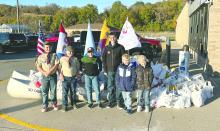 Members of Troop and Pack 28 participated in the annual Scouting for Food drive at Fareway in Riverside on Nov. 1. Donations were split between the Siouxland Food Bank and the North Sioux City Food Pantry. From left: Tucker Winters, Blake Winters, Carter Hunt, Aidan Hunt, Julian Hoffman and Adrian Hoffman. Submitted photo