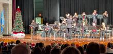 The DV jazz band was the first number to perform at the Panther’s holiday concert on Thursday, December 4, 2025.