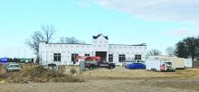 The view along Interstate 29, near Exit #1 and Two Rivers Golf Course, looks different lately as construction continues on a new building site. This photo was taken on January 21, 2026. The structure is slated to be Sanford Health Dakota Dunes's new clinic location. Photo by Kelly Riibe • times2reporter@gmail.com