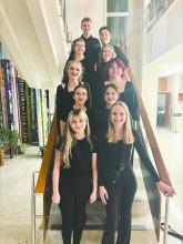 Ten Panthers attended the 2026 Morningside Vocal Arts Festival. Row 1, from left: Isabella Hamm and Grace Bockholdt. Row 2, from left: Madi DeAnda‑Dietrich and Shia DeAnda‑Di‑etrich. Row 3, from left: Kaylee Wieck and Abianna Gorter. Row 4, from left: Mia Olivia and Eva Hale. Row 5, from left: Eston Monical and Hunter Wood. Submitted photo