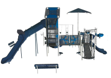 A concept rendering shows the new playground planned for Lions Park in Elk Point, S.D. The project, funded in part by a $102,740 state LWCF grant awarded in December 2025, is scheduled for construction this spring. Final colors may change as the design is completed. Submitted graphic