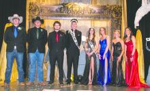 Eight Huskies were selected for the 2026 Elk Point‑Jefferson prom court. From left: Keaton Hinds, Jace Shatswell, Charlie Suing, King Tanner Nieman, Queen Chloe Niles, Kylee Peirce, Makinley Hammitt and Jersey Albertsen. Photo by Peterman Sports Photography • stevepeterman5@gmail.com