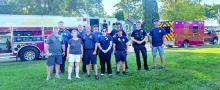 North Sioux City hosted an ice cream social, at Stevens Park, on Tuesday, July 14, 2026. Local rescue workers plus city commissioner Lynn Hoffman were in attendance.
