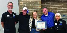 Elk Point-Jefferson Schools was awarded the Freedom Award, on August 19, 2026, by officials with the Employer Support of the Guard and Reserve (ESGR) organization. From left: ESGR South Dakota State Chair Ralph Borkowski, Jeremy Otkin - EPJ 3rd grade teacher, Laura Throener- EPJ’s Elementary Principal, Skyler Eriksen- EPJ’s High School Principal, and State Awards Coordinator Karon Gubbrudfrom ESGR. Submitted photo