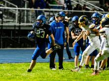 Brody Van Roekel had a trio of touchdowns for EPJ on Friday, October 2, 2026. Photo by Peterman Sports Photography • stevepeterman5@gmail.com