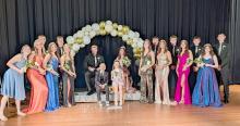 DV 2026 High School HOCO Royalty, back row from left: Tate Bernard, Sean Meiske, King Seth Reinhardt, Queen Zahria deBeer, Micah Dembowski, Geoffrey Nelson, Cash Slater and Tye DeGeorgia. Front row from left: Aerynn Meyer, Aubree Worden, Gracie Hamilton, Sophie Meyer, Prince Avyen Fender, Princess Lauren Schilling, Payten Konopasek, Ashley Jelken, Julia Bernard and Emerson Orr. See more photos on pgs. 8 and 9. Photo by Kelly Riibe • times2reporter@gmail.com