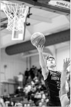 Dakota Valley’s Isaac Bruns had a few great nights of basketball putting up 69 points in the last week. Photo by Peterman Sports Photography stevepeterman5@gmail.com