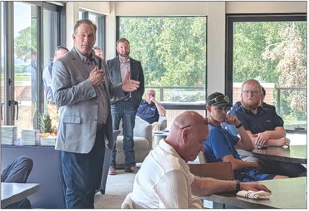 Governor Larry Rhoden spoke at the Dakota Dunes Country Club on Wednesday, July 15, 2026. Photo by Kelly Riibe • times2reporter@gmail.com