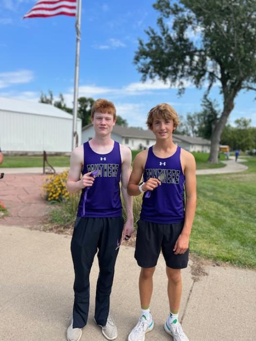 Medaling at the Beresford Cross Country Invitational were Varsity runners James Kilcullen (19th) and Jack Brown (12th). Submitted photo