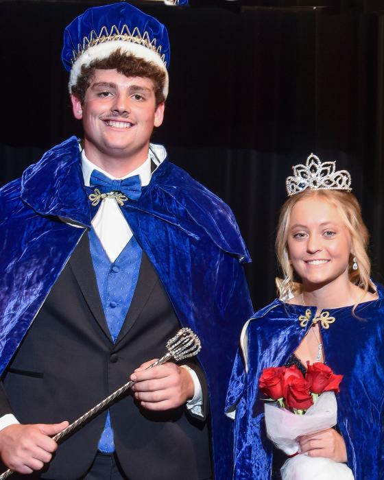 Two sets of royalty reign over 2022 Homecoming King Chace Fornia and Queen Alyssa Chytka, pictured at left, were crowned Elk Point-Jefferson’s 2022 Homecoming King and Queen, but they weren’t the only ruler’s in town.  	Prairie Estates Care Center also crowned a Homecoming King and Queen of their own. Presented with the honors this year were Queen Odalite Erickson and King Darrell Lanegan.