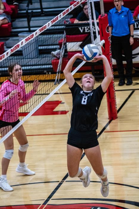 Logan Miller reached a milestone of 2,000 assists in her high school career. Photo by Peterman Sports Photography stevepeterman5@gmail.com