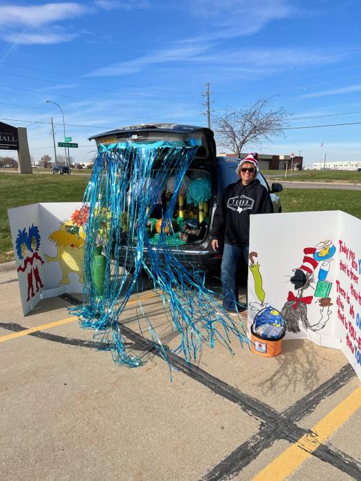 The Trunk or Treat decorations of Dr. Seuss won the individual a second place finish Oct. 30. Submitted photo