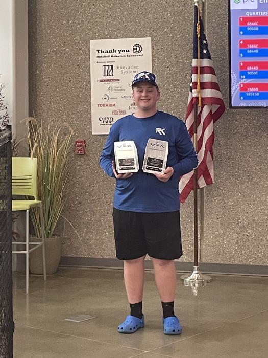 Caden Dial qualified for the VEX State Robotics Championship in Rapid City in February, 2023. Submitted photo