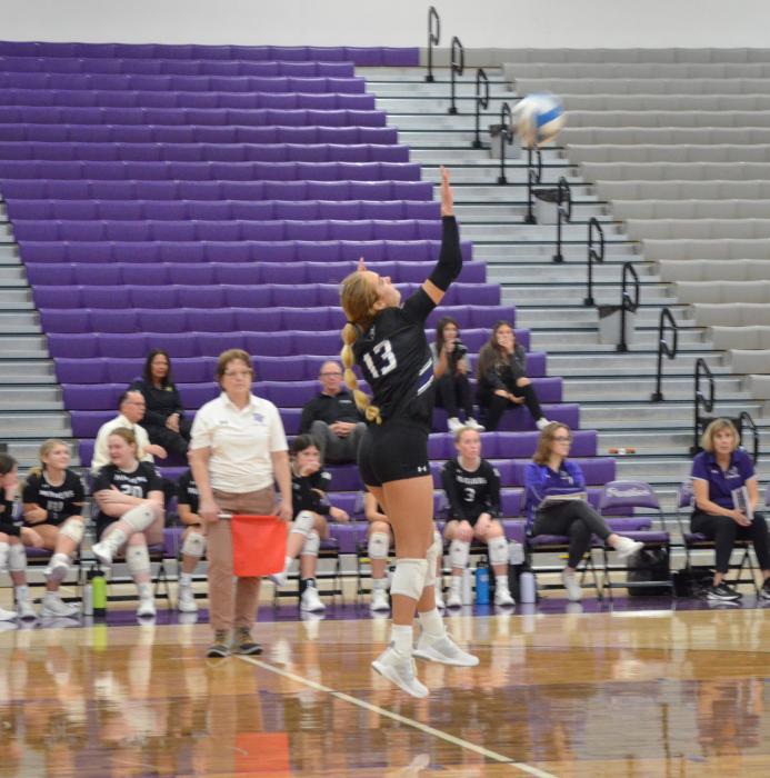 Sophie Tuttle had 5 kills against Beresford and 9 against Tea Area. Photo by Peterman Sports Photography stevepeterman5@gmail.com